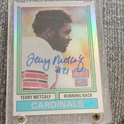 Topps 2001 Archives Reserve Terry Metcalf St. Louis Auto PSA #ARA-TM /200