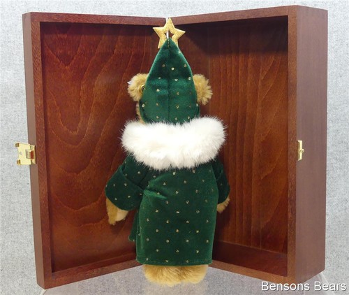 Steiff 2001 Little Santa Christmas Bear In Wood Box For Takara Japan Ean 675416 - Picture 4 of 14