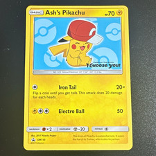 Pokemon TCG The Pokémon Company Ash's Pikachu SM113 Promo Regular English 2017 on eBay