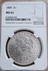 1889-P Morgan Silver Dollar MS63 NGC