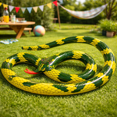 230cm Aufblasbar Schlange Viper Mamba Python Safari Dschungel Kostüm Zubehör
