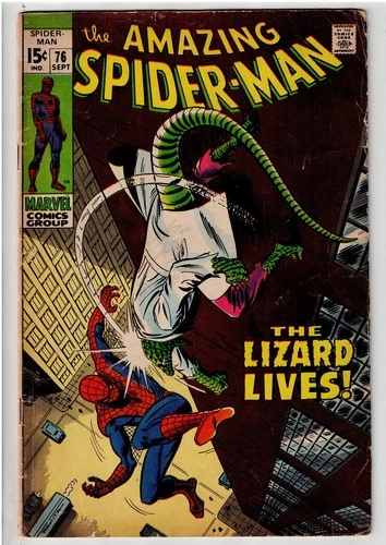 AMAZING SPIDER-MAN #76 (1969) FN LIZARD APP