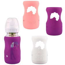 3 Pack Silicone Sleeves for Dr. Brown Wide-Neck Glass Baby Bottles 9 Oz