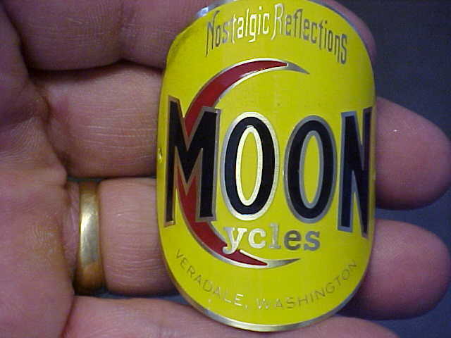 Moon Bicycle Head Tube Badge Emblem Acid Etched Brass Bike Badge Niska cena