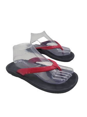 OluKai Flip Flops with Red and Gray Strap OluKai Ohana Sandals for Men - Large Sizes – BigShoes main image 2