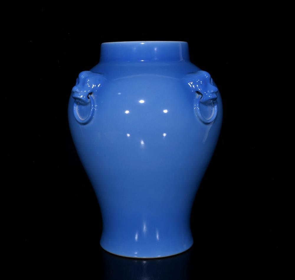 輸入花瓶 30CM Yongzheng Signed Old Chinese Blue Glaze Vase N459 | eBay
