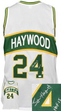 Spencer Haywood signed Seattle White Custom Stitched Pro Jersey w/ HOF 15 - JSA