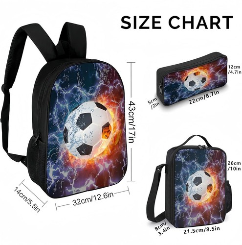 3Pcs Cartoon Backpack, Lightweight Daypack Set with Lunch Box Pencil Bag for... - Picture 7 of 9