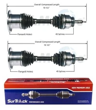 SurTrack Set 2 Front CV Axle Shafts For F-150 Lincoln Navigator Mark LT 4WD