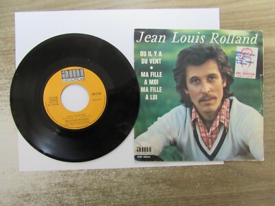 Old 45 RPM Record - Ami 86 024 - French - Jean-Louis Rolland - Ov Ily a Du Vent