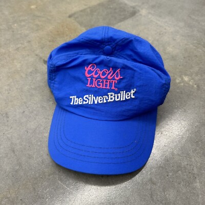 Vintage Coors Light Blue Nylon Hat 80s 90s 
