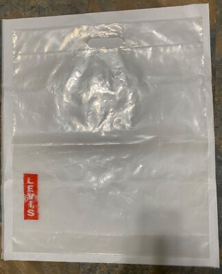Cool! Rare Vintage LEVI'S Clear Plastic Shopping Bag