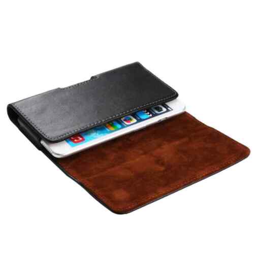 for Sharp Android One S1 TD-LTE Genuine Leather Case Belt Clip Horizontal - Picture 1 of 6