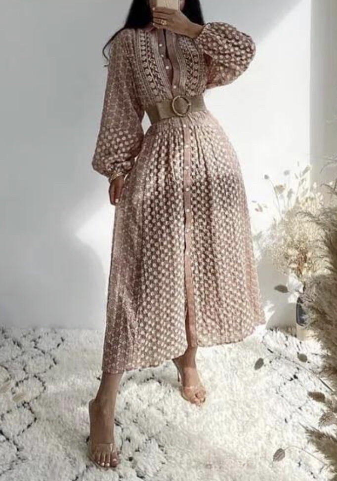 pink dress midi with sleeves Light Pink Front Tie Ruffle Sleeve Maternity Midi Dress