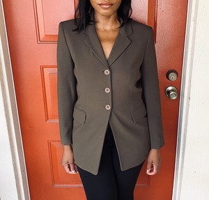 plus size olive green blazer