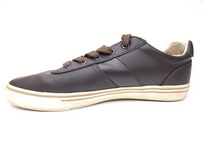 Polo Ralph Lauren Hanford Sneakers Mens Sz 9 D Brown Leather  display picture 2
