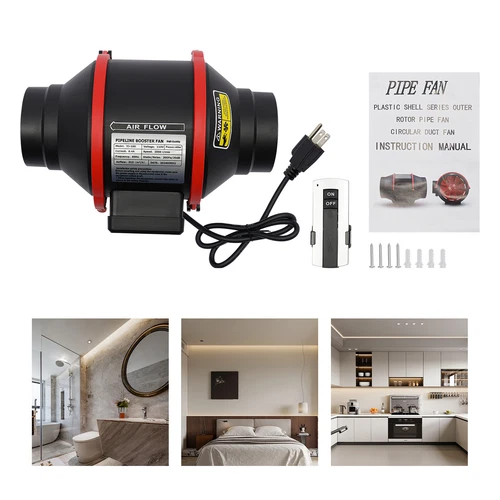 4In Multifunctional Powerful Mute Exhaust Fan Pipe Vent Exhaust Fan Duct 2550RPM - Picture 24 of 39
