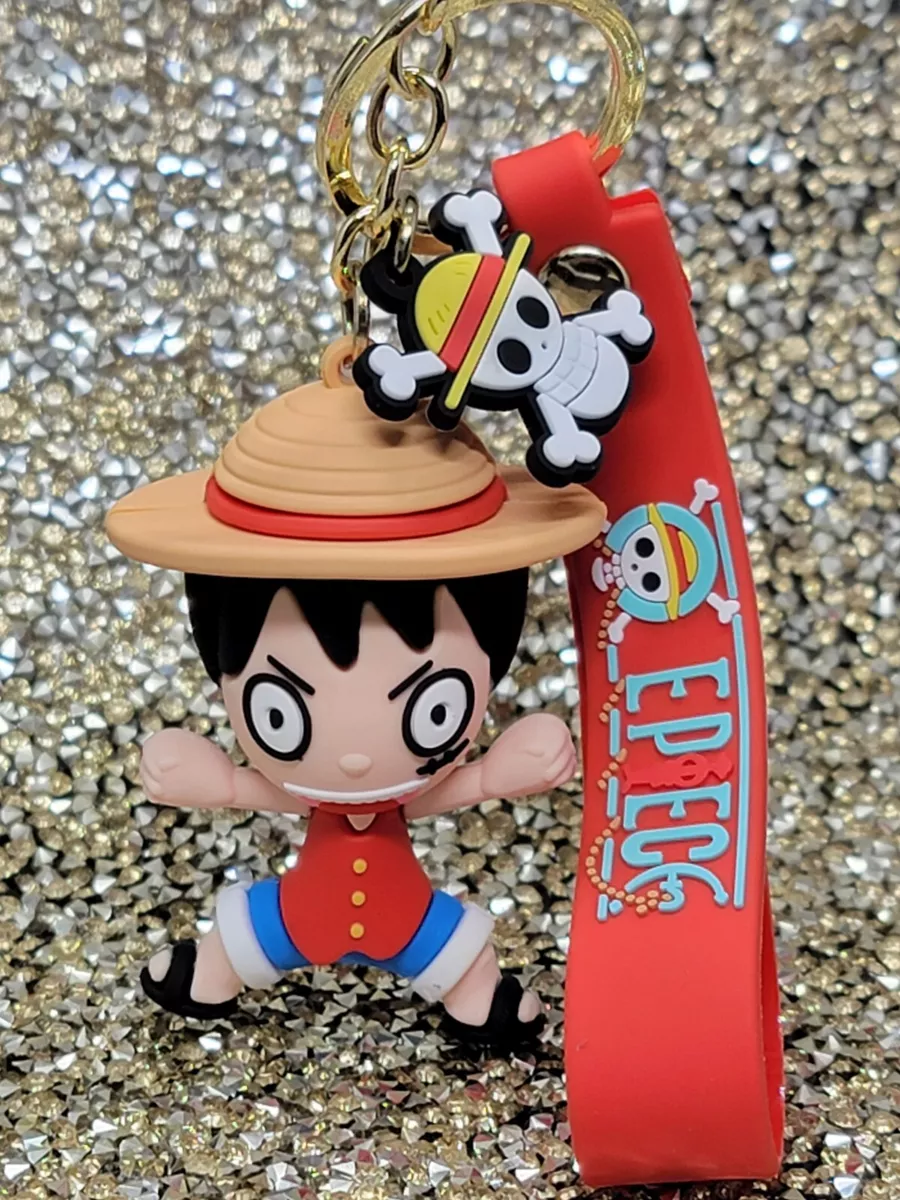 One Piece Luffy 3D Keyring Keychain With Wristband Anime