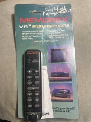 Vtg Memorex VR3 Universal Remote Control New Old Stock In Package Has Directions