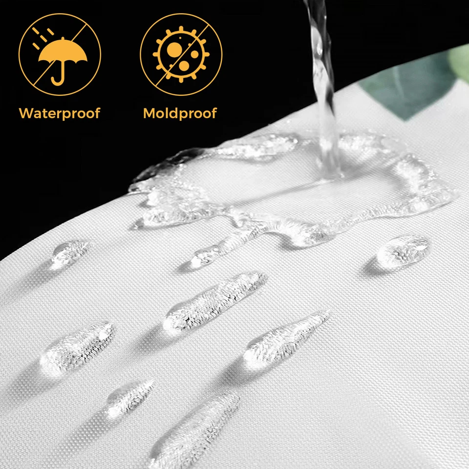 4pcs Bathroom Shower Curtain Set with Rugs(Bath Mat,U Shape&Toilet Lid Cover Mat - Image 4 of 4