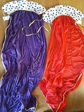 Adult Costume Royal Robe Halloween Set Purple and Red about 18"x55"