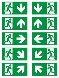 Notausgang schild selbstleuchtend