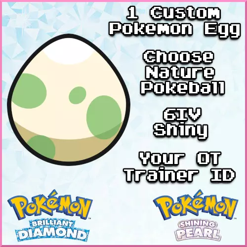 Pokemon Brilliant Diamond Shining Pearl Shiny 6IV 6 Custom Pokemon + Free  Ditto