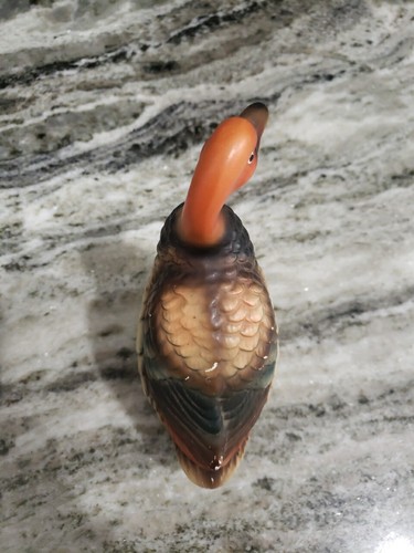 Vintage Action Lobeco Ceramic Duck Bird Figure Figurine Canvasback Japan Orange - Picture 7 of 14