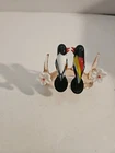 Vintage Murano Glass  Blown Art Glass Love Birds On Branch With Flowers