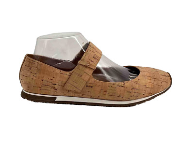 Kenneth Cole Womens Luca Mary Jane Sneakers Tan Cork 8M Gentle Soles