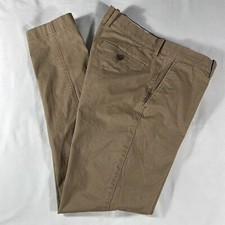 J. Crew mens dark khaki Flex Skinny fit flat front chino pants - size 32x31
