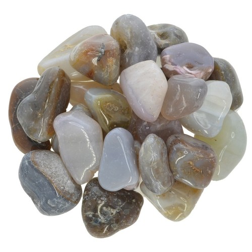 Piedras caídas de ágata gris de 1/2 lb - Grado 2 - Medianas - 1" a 1,5" promedio - Imagen 1 de 3