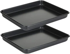 11 Inch Baking Sheets Pan Nonstick Set 2 Walooza 1-inch Deep Baking Trays 11X9"
