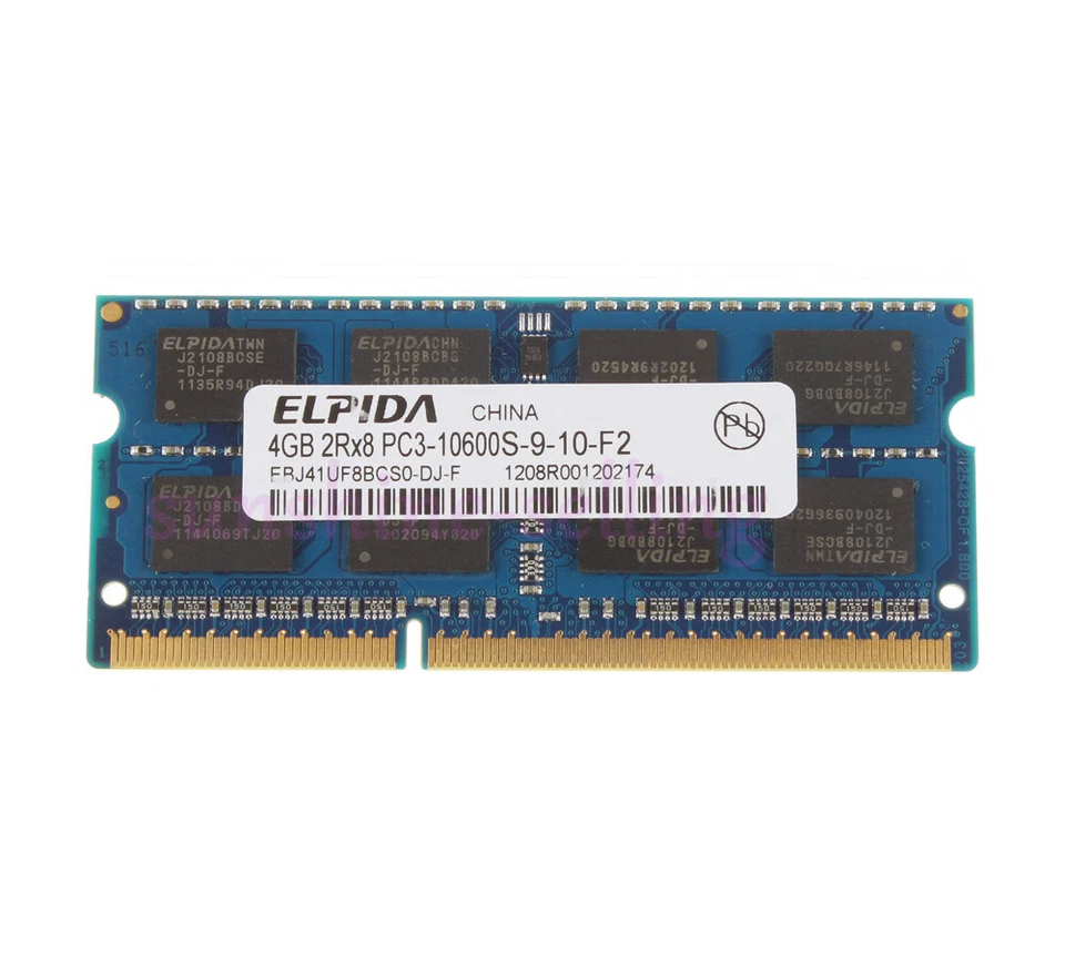 40GB 10pcs Elpida 4GB 2Rx8 PC3-10600 Memory SO-DIMM Laptop DDR3 1333Mhz CL9 RAM - Image 3 of 4