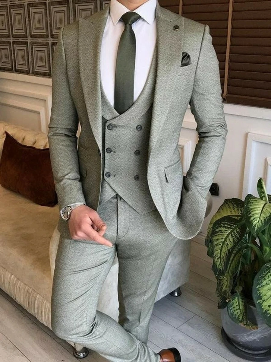 Men Green Suits Designer Grooms Wedding Stylish Dinner Party Suits (Coat+ Pants) | eBay