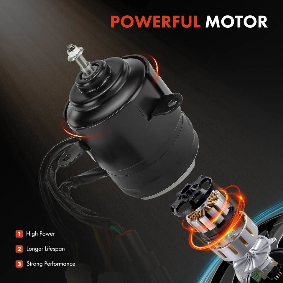 Motor de refrigeración del ventilador del radiador para Hyundai Elantra 1992-1995 Scoupe Excel Mitsubishi Foto 4 de 4