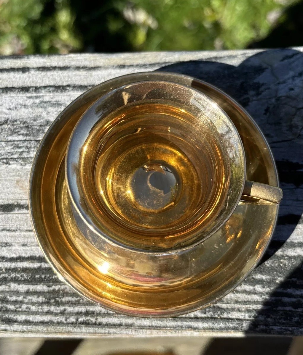 Vintage Inarco Gold Teacup Saucer Japan Victorian Design E-1240 | eBay