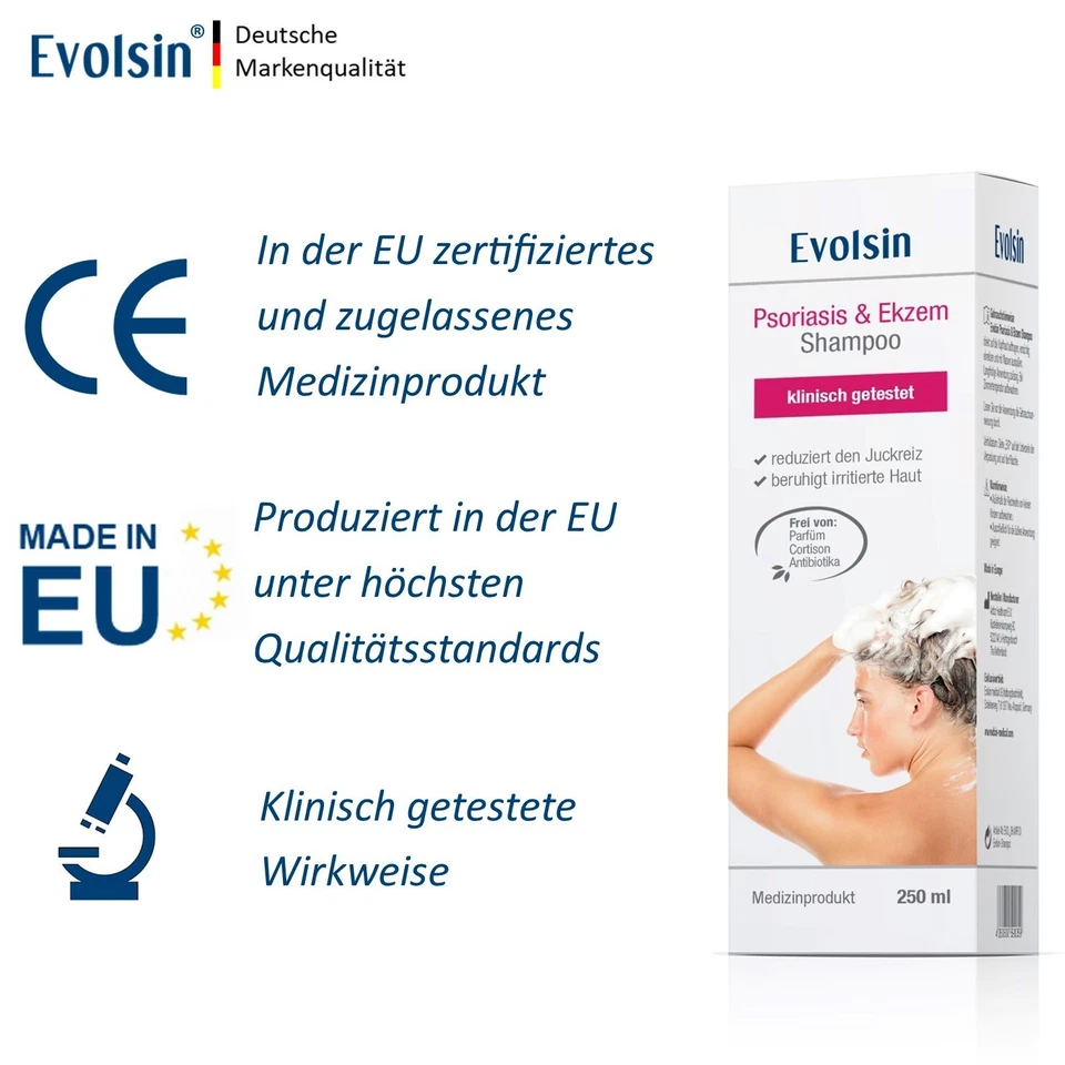 Evolsin® Ekzem & Psoriasis Shampoo Bei Schuppenflechte & Ekzemen I OHNE KORTISON - Bild 4 von 4