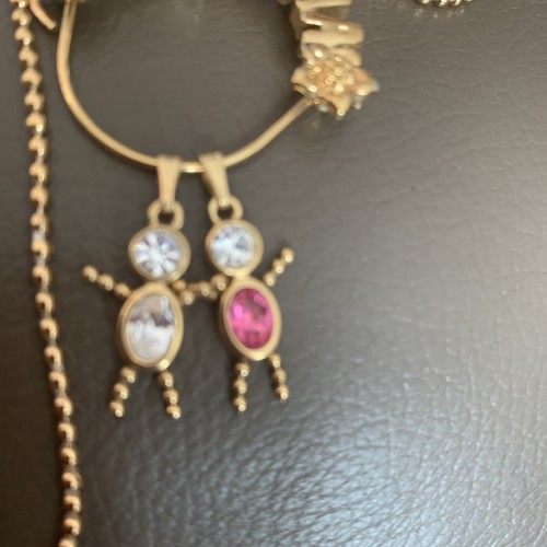 #1 Grandma Birthstone Boy Figural Charms Pendant Necklace-Avon - Picture 4 of 5