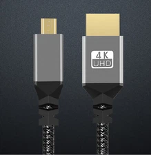 Premium Micro HDMI to HDMI Cable Adapter Converter 4K 60Hz UHD GoPro HERO/Camera