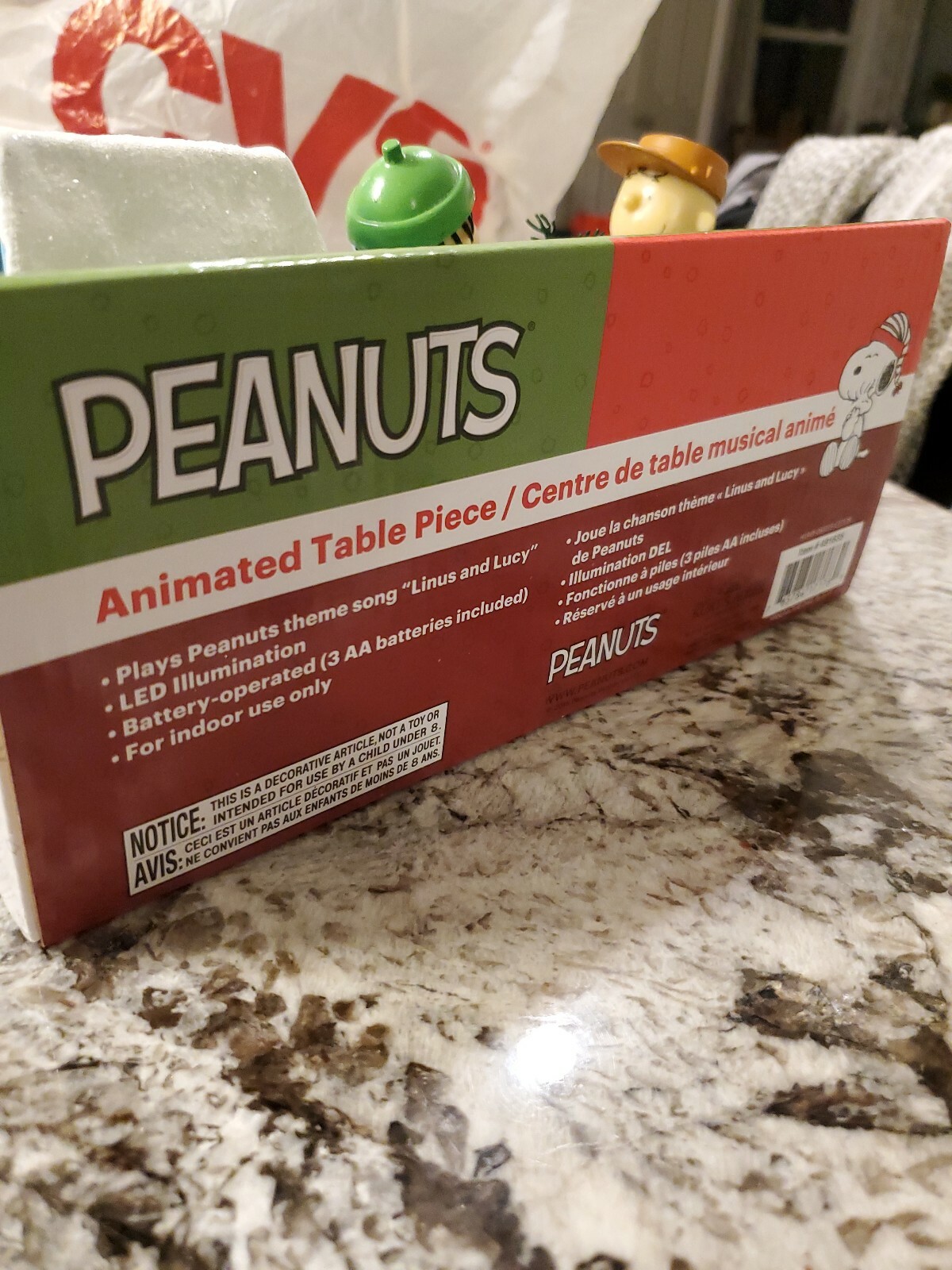 Peanuts Animated Table Piece Charlie Brown Christmas Tree Snoopy