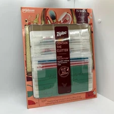 15 Bags Ziploc ScJohnson Reusable Accessory Bags Contain The Clutter BOHO&CHIC 