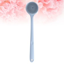Long Handle Soft Silicone Back Scrubber Shower Body Brush, GY for Men Women