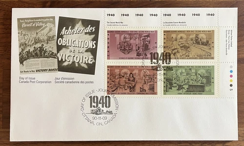 CANADA - 1990 : 1940 - 50th Anniversary, Canada's contribution to WWII