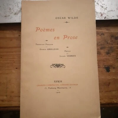 poèmes en prose OSCAR WILDE charles carrington 1906 - Photo 1/4