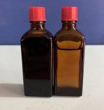 vintage 2 boccette BOTTIGLIETTE FARMACIA PIENE