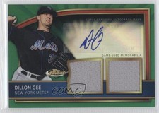 2011 Topps Finest Green Refractor Rookie Dual Relics 78/149 Dillon Gee Auto 0b2