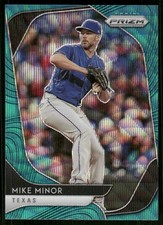 2020 Panini Prizm Prizms Teal Wave #234 Mike Minor - BB