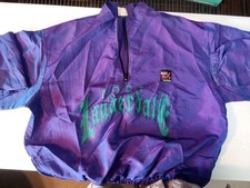 Vintage Surf Style Iridescent 1/4 Zip Long Sleeve Pullover Windbreaker Florida