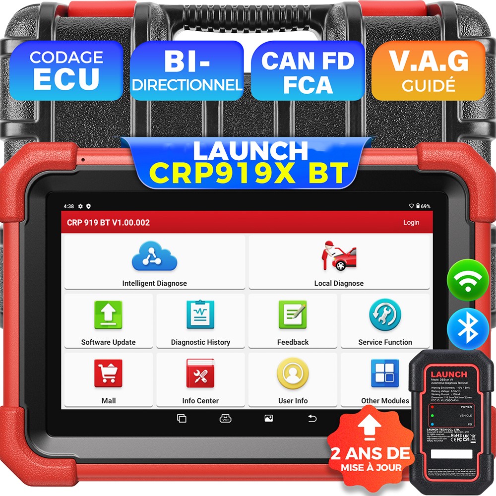 LAUNCH X431 CRP919X BT valise de diagnostic Bluetooth pour codage ECU complet
